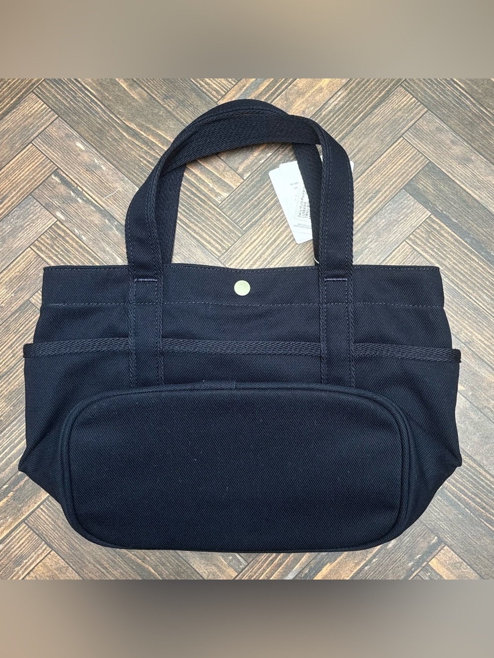 NWT Lululemon Daily Multi Pocket Mini Canvas Tote Bag In True Navy/Bone - Picture 3 of 9